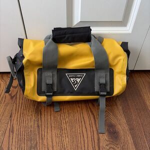 Seattle Sports Dry Bag Duffle Yellow Waterproof Roll Top Buckle Crossbody Strap